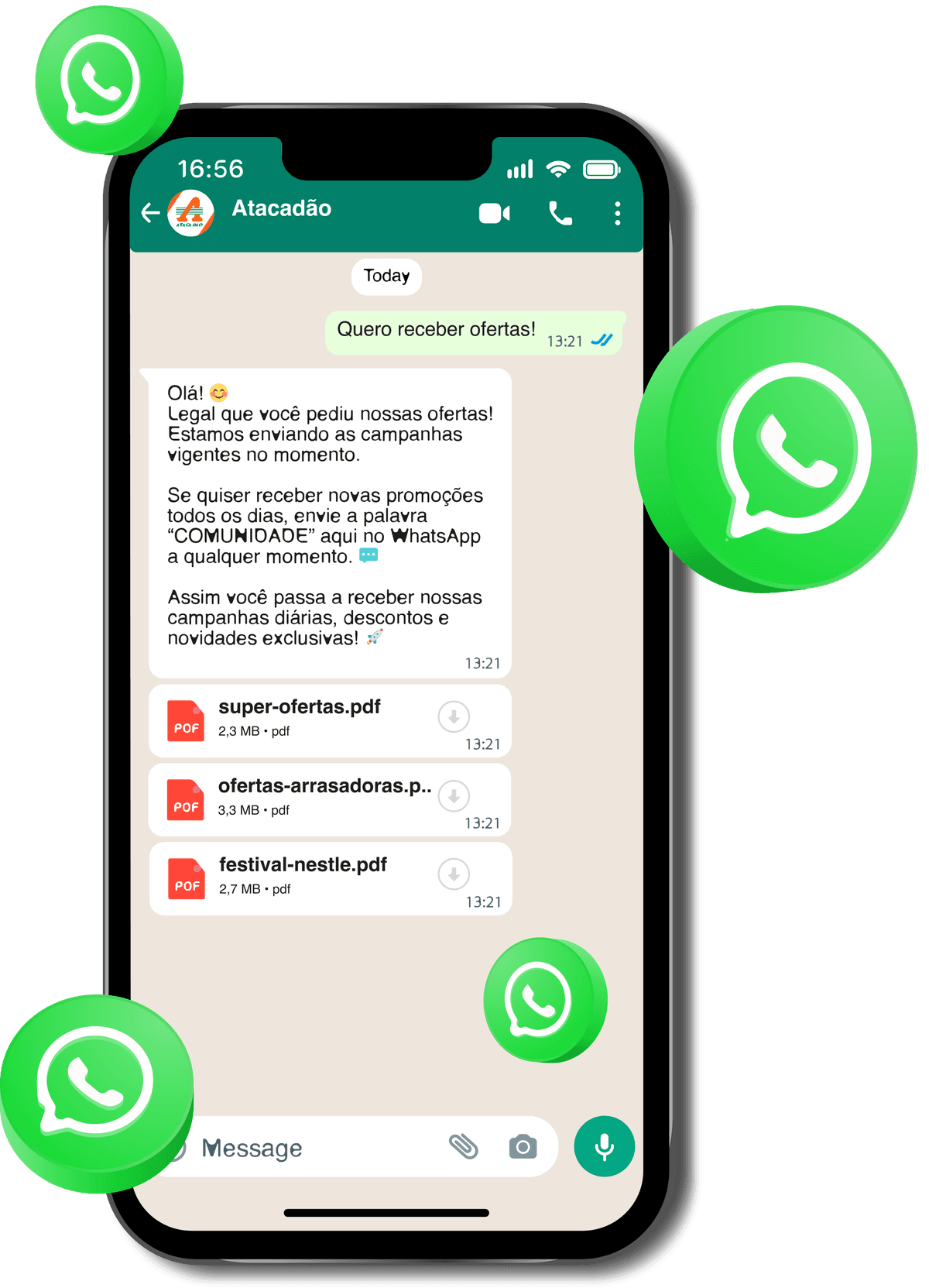 WhatsApp de Ofertas Atacadão